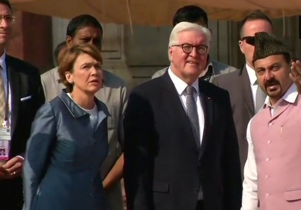German President Frank-Walter Steinmeier and his wife visit jama masjid German President Frank-Walter Steinmeier and his wife visit jama masjid