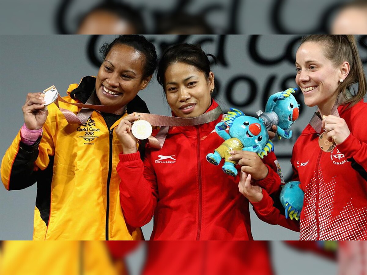 भारत को पहले तीन पदक वेटलिफ्टिंग में मिले. फोटो : @goldcoast