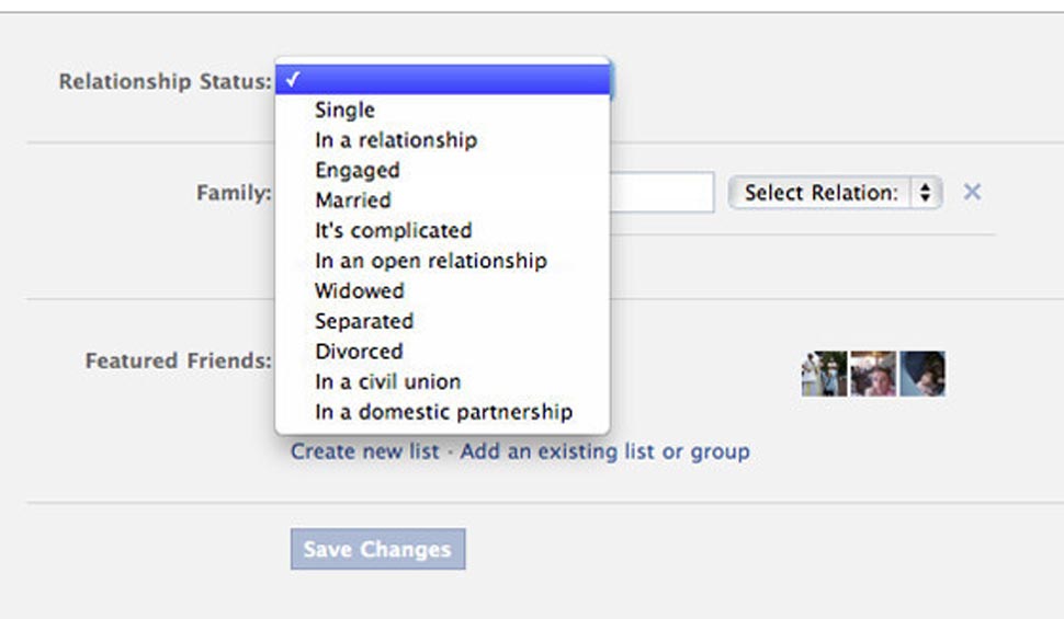 Don't share your relationship status on facebook Don't share your relationship status on facebook