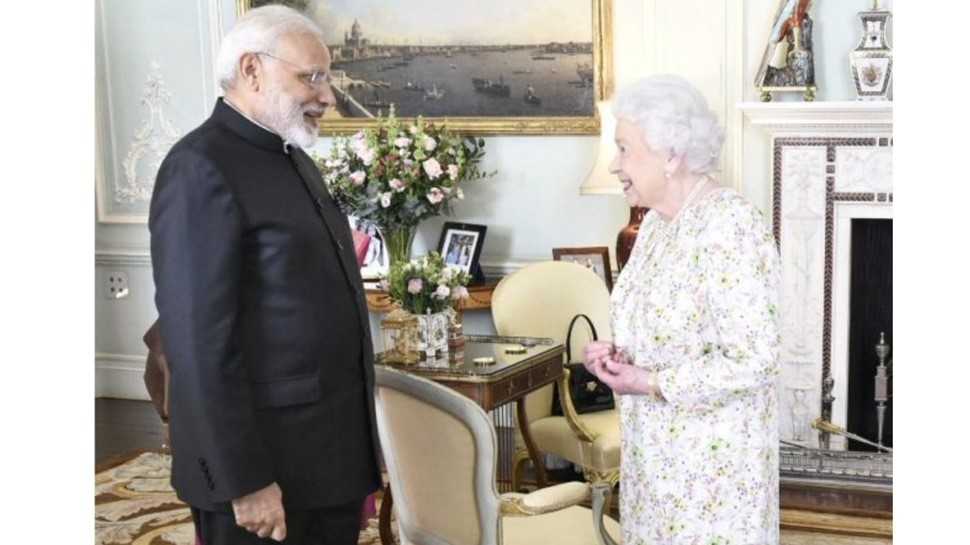 PM Narendra Modi Meeting with Queen Elizabeth II PM Narendra Modi Meeting with Queen Elizabeth II