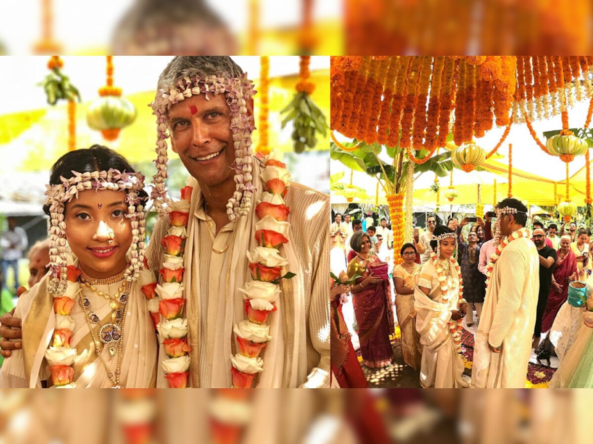 मिलिंद सोमन ने 25 साल छोटी अंकिता कोनवार से की शादी, देखें Video