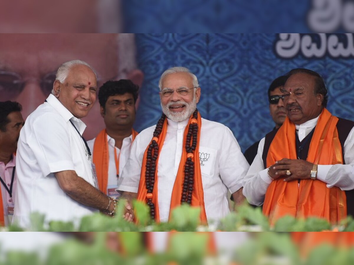 प्रधानमंत्री नरेंद्र मोदी कर्नाटक में लगातार चुनावी रैलियां कर रहे हैं 