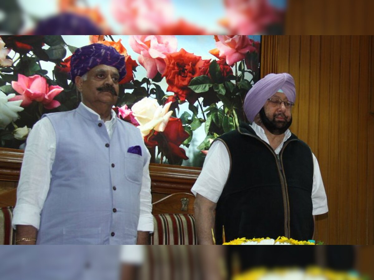 पंजाब के राज्यपाल वीपी सिंह बदनौर व सीएम कैप्टन अमरिंदर सिंह (फोटोः ट्विटर-@vpsbadnore)