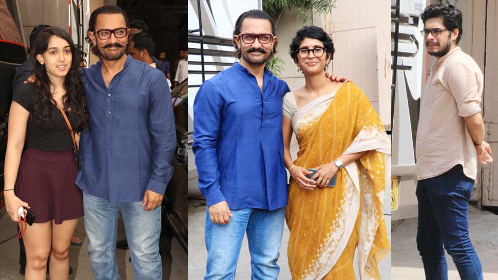 PICS: Aamir Khan spotted with son Junaid and daughter Ira along with Kiran Rao PICS: Aamir Khan spotted with son Junaid and daughter Ira along with Kiran Rao