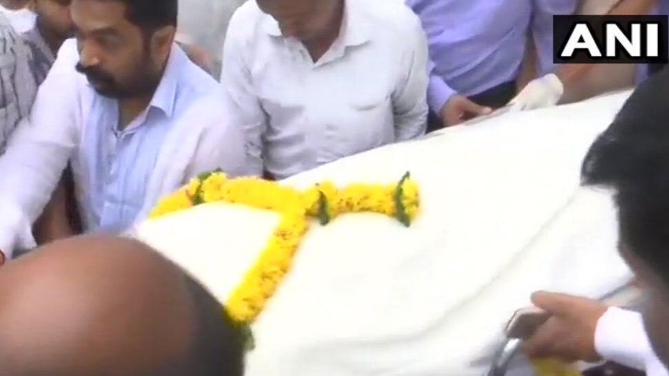before funeral of bhayyuji maharaj the body kept for last visit by followers before funeral of bhayyuji maharaj the body kept for last visit by followers
