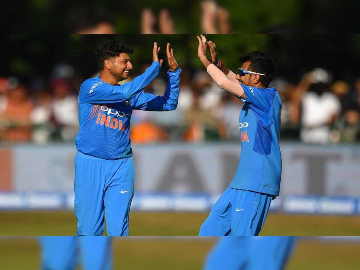 कुलदीप यादव ने 21 रन देकर रन 4 विकेट लिए वहीं युजवेंद्र चहल ने 38 रन देकर 3 विकेट अपने नाम किए.  (फोटोः @ICC)