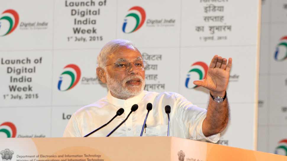 PM Narendra modi launched Digital India in 2015 PM Narendra modi launched Digital India in 2015