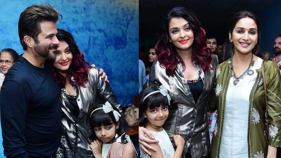 Fanney Khan Special Screening: Aishwarya Rai Bachchan gave Madhuri warm hug Fanney Khan Special Screening: Aishwarya Rai Bachchan gave Madhuri warm hug