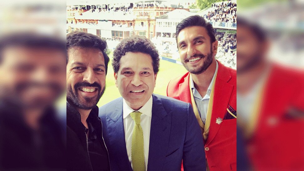 Ranveer singh goes lords to meet god of cricket for his film 83 Ranveer singh goes lords to meet god of cricket for his film 83