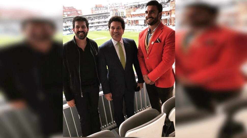 Ranveer singh goes lords to meet god of cricket for his film 83 Ranveer singh goes lords to meet god of cricket for his film 83