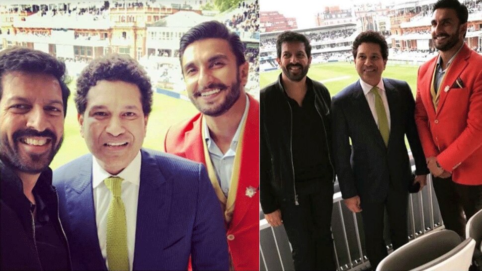 Ranveer singh goes lords to meet god of cricket for his film 83 Ranveer singh goes lords to meet god of cricket for his film 83