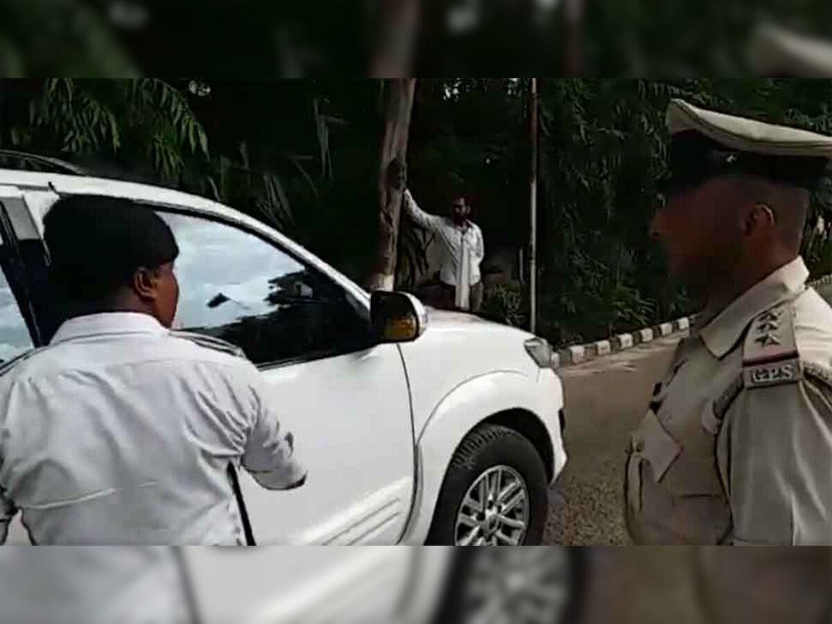 VIDEO : कार के शीशों पर काली फिल्म लगा कमिश्नर के दफ्तर पहुंचे हार्दिक पर 600 रु. का जुर्माना