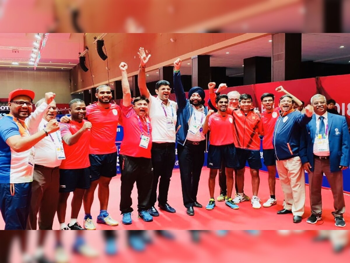 टेबल टेनिस टीम ने जीत ऐतिहासिक मेडल (PIC : SAI MEDIA)