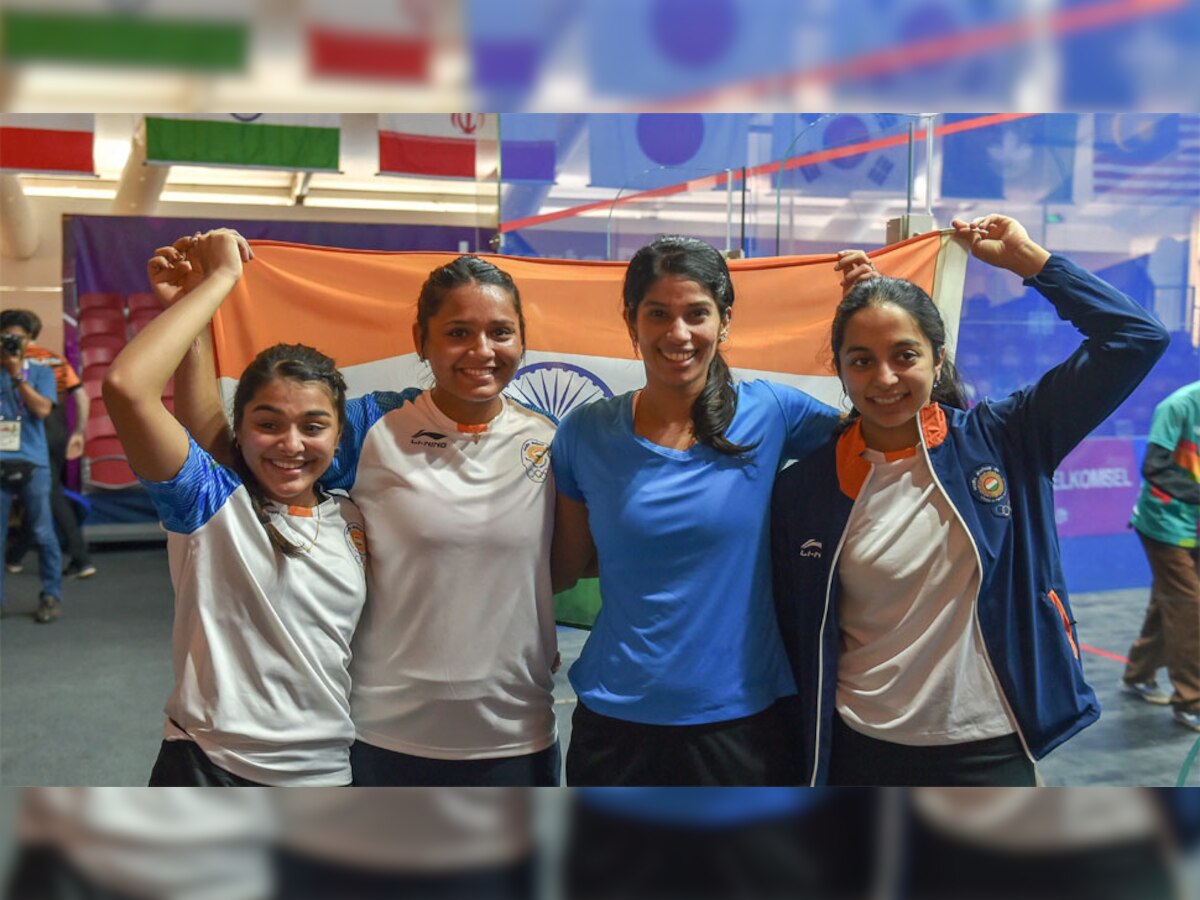 भारतीय महिला स्क्वाश टीम का पदल हुआ पक्का (PIC : PTI)