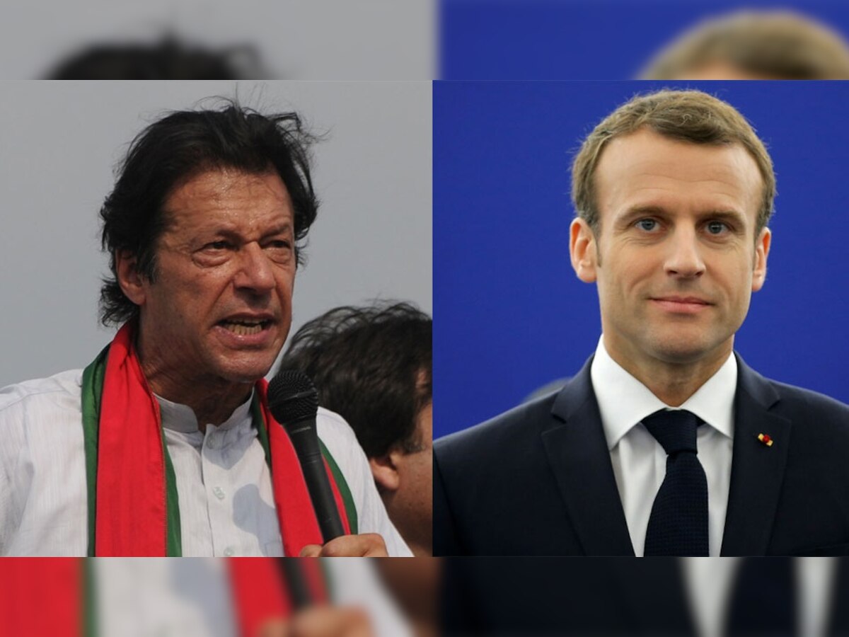 पाकिस्तान के प्रधानमंत्री इमरान खान और फ्रांस के राष्ट्रपति इमानुएल मैक्रों