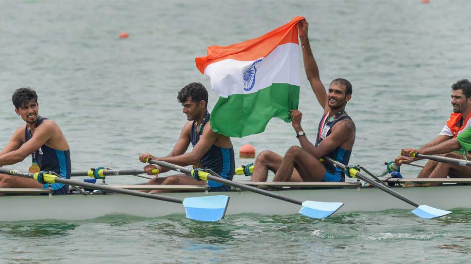 नौकायन में पहला गोल्ड मेडल asian games 2018
