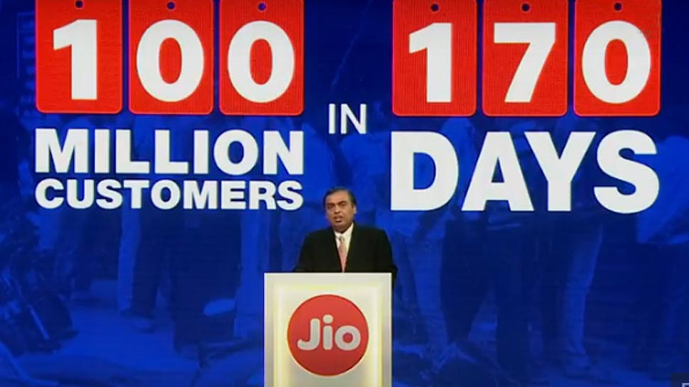 170 दिन में 100 मिलियन यूजर्स Reliance Jio add 100 million users in just 170 days