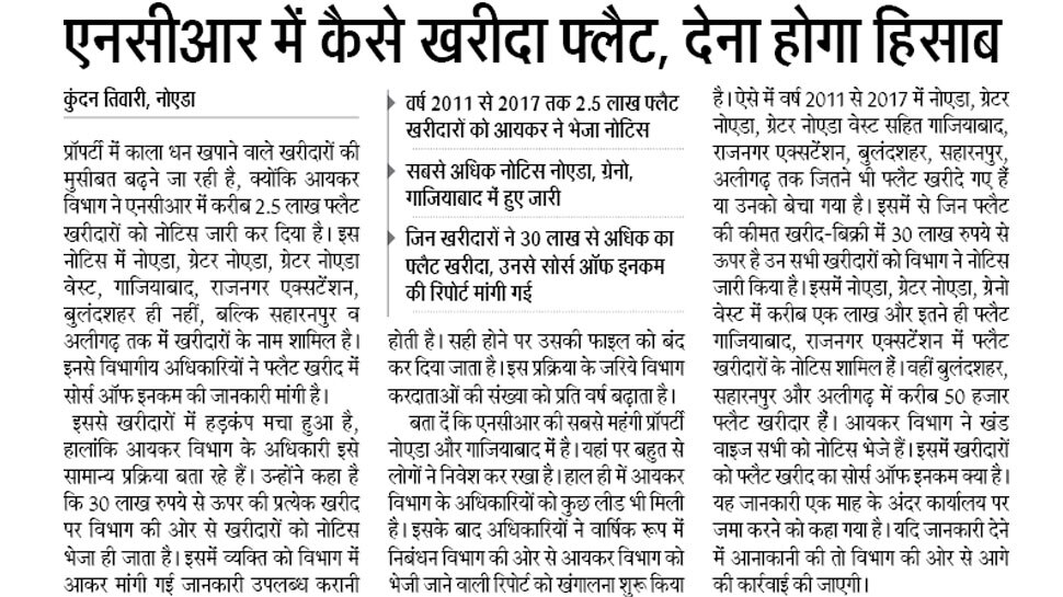 एनसीआर में कैसे खरीदा फ्लैट, देना होगा हिसाब Interesting News for NRI readers
