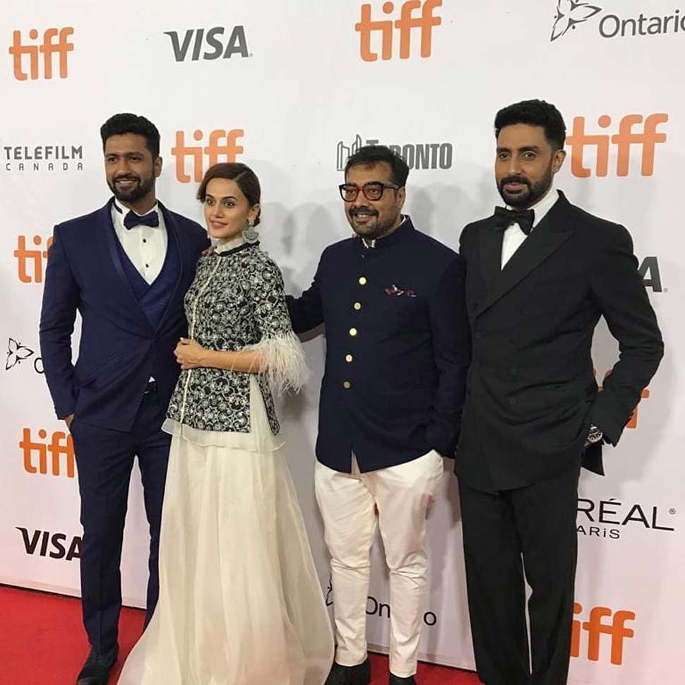 फिल्म में अभिषेक एक सरदार की भूमिका में नजर आने वाले हैं Team Manmarziyaan at toronto international film festival