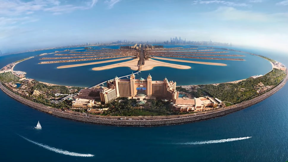 सबसे बड़ा मानव निर्मित आईलैंड palm beach in dubai