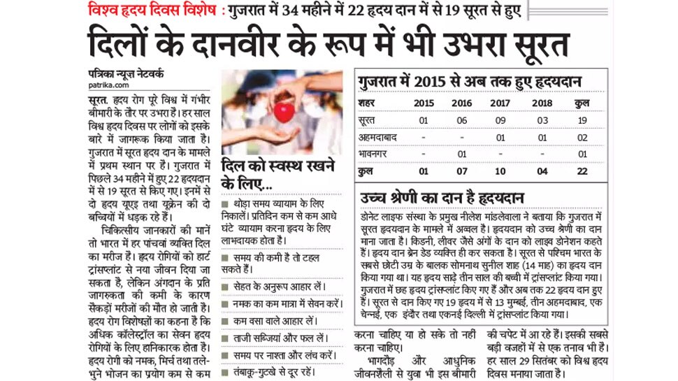 दिलों के दानवीर के रूप में भी उभरा सूरत Interesting News for NRI readers