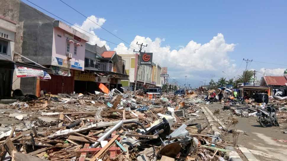 Tsunami effect on Palu