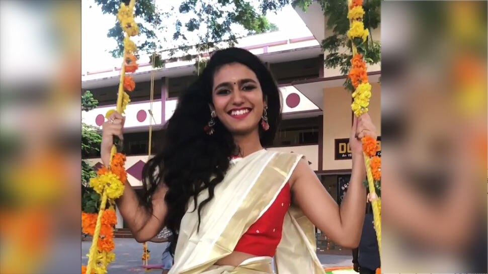 VIDEO: शरारती आखों का जादू चलाने के बाद अब दिल जीतने वाली मुस्कान संग झूले पर दिखीं प्रिया प्रकाश