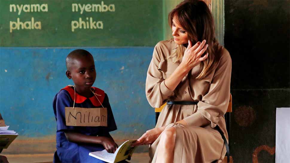 मलावी के स्कूल में मेलानिया Melania Trump malavi