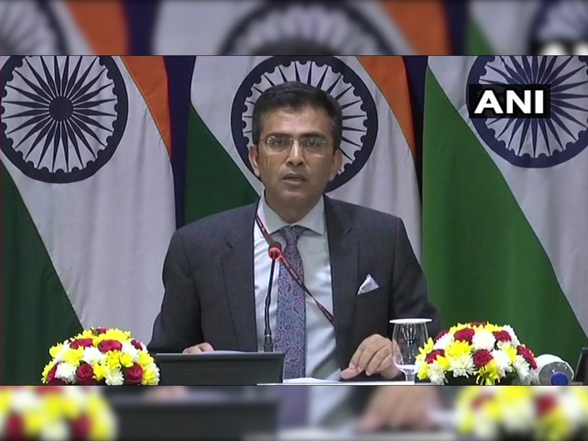 विदेश मंत्रालय के प्रवक्ता रवीश कुमार ने कहा कि भारत का रुख है कि आतंकवाद और वार्ता साथ-साथ नहीं चल सकते.  (फोटो साभार - ANI)