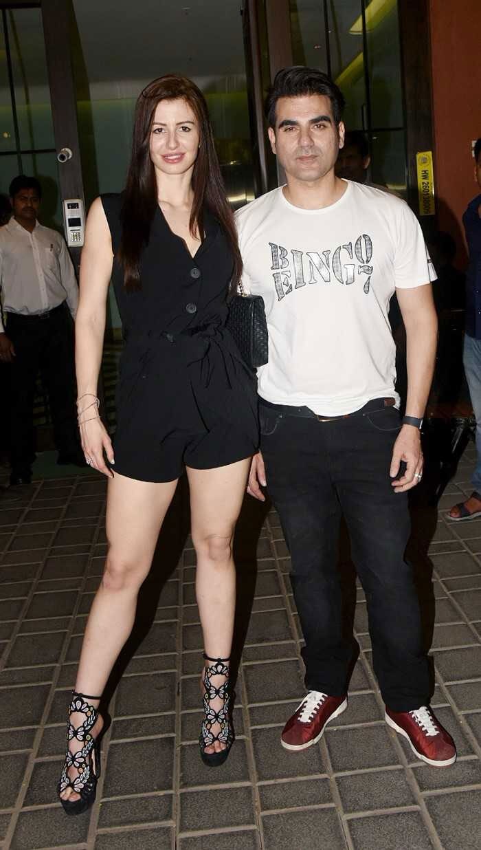 अरबाज के साथ आईं उनकी गर्ल फ्रेंड जॉर्जिया Arbaz with New Girlfriend