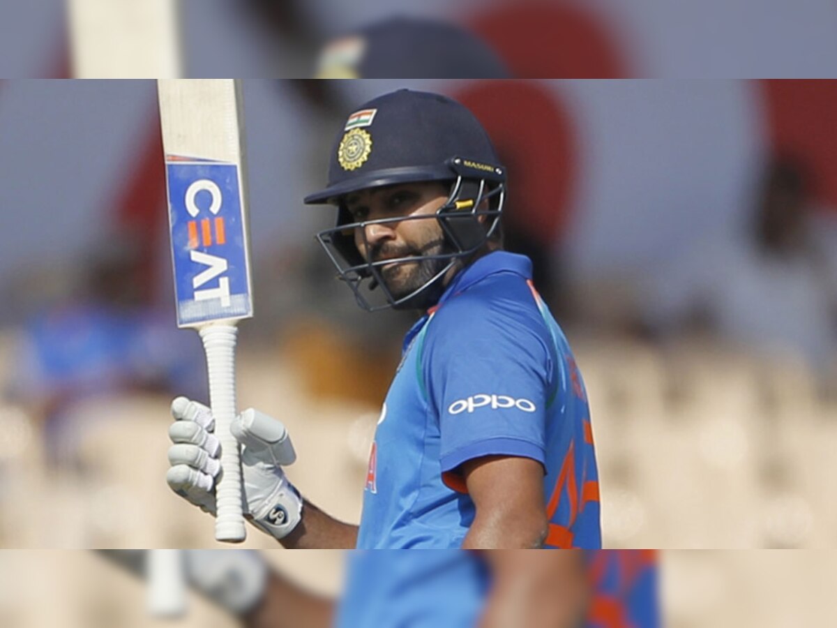 रोहित शर्मा ने वेस्टइंडीज के खिलाफ चौथे वनडे मैच में 98 गेंद पर अपना शतक पूरा किया. (फोटो: IANS) 