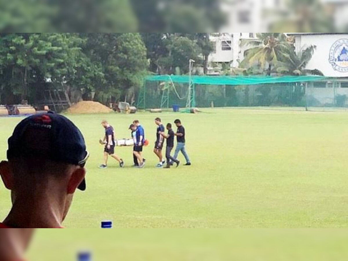 अभ्यास मैच में पाथुम निशांका को लगी सिर में चोट (PIC : Twitter)