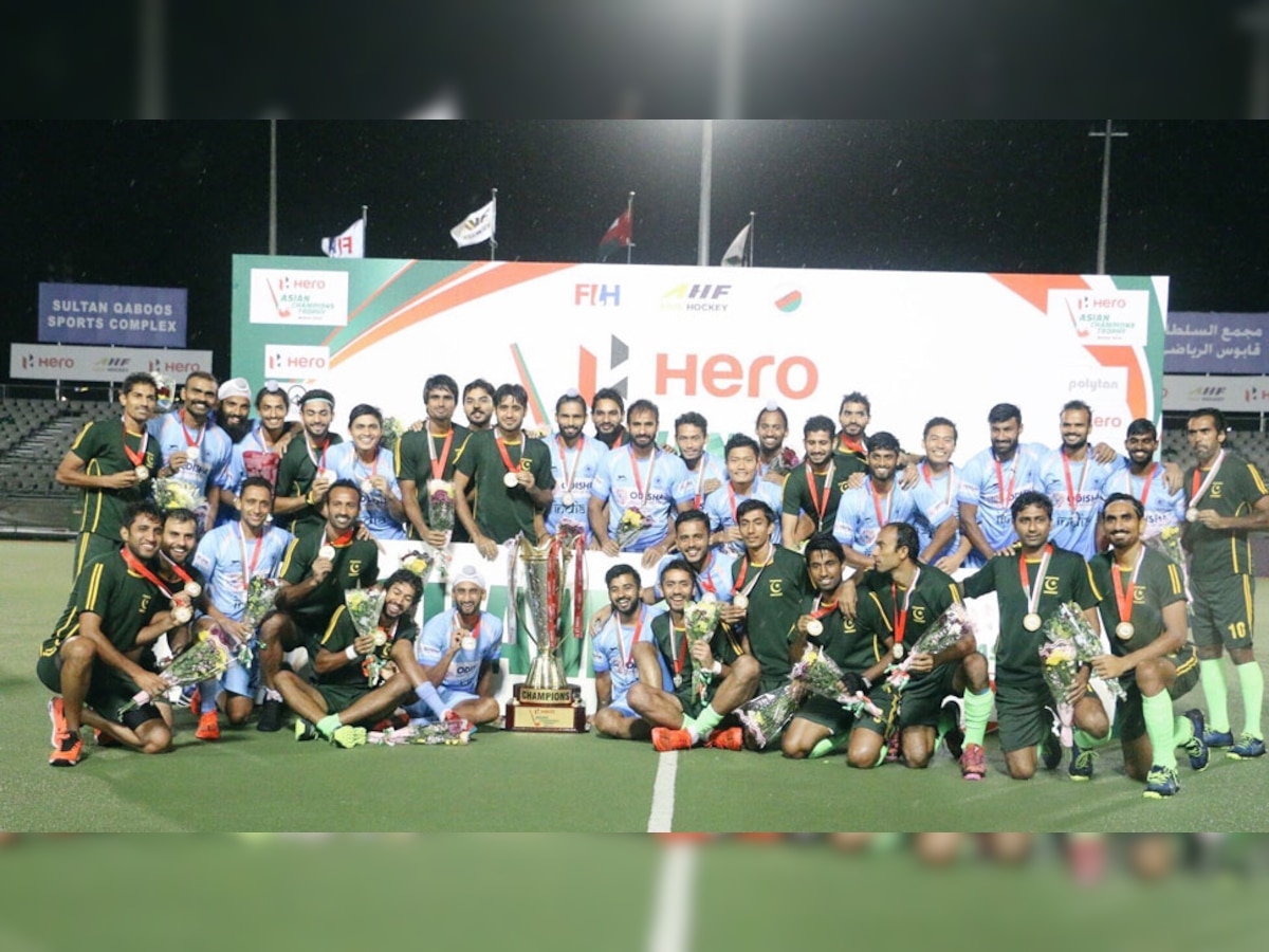 एशियाई चैम्पियंस ट्रॉफी में भारत-पाकिस्तान बने विजेता ( मोहम्मद हफीज, ट्वि़टर)
