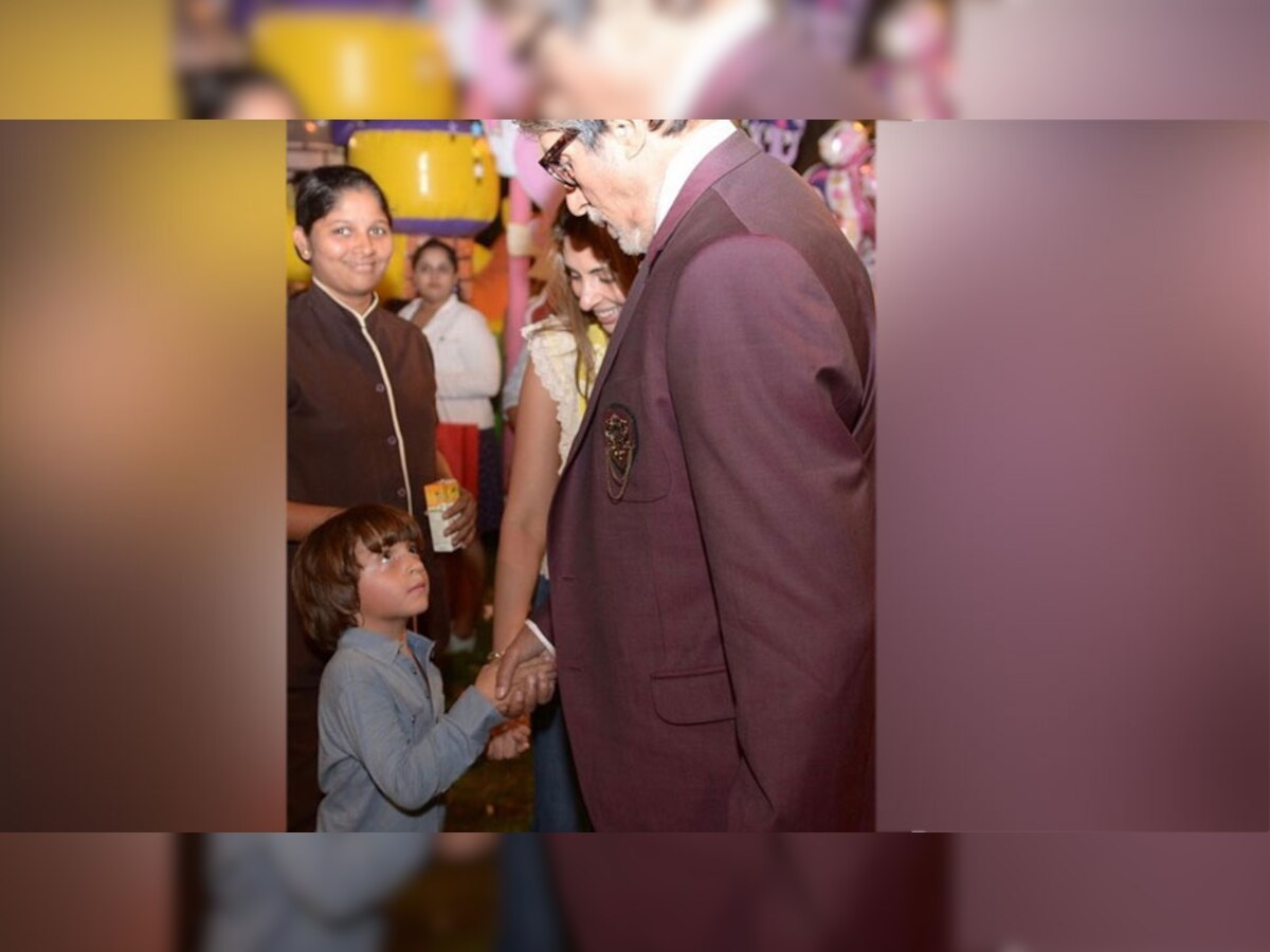 शाहरुख खान के बेटे अबराम ने अमिताभ बच्चन से कहा, 'दादा जी घर चलिए'
