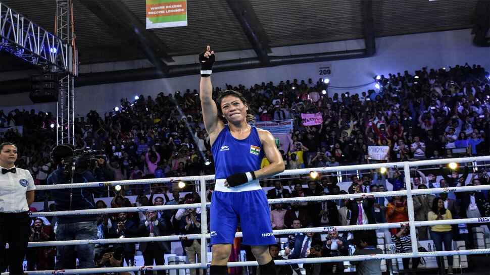 स्टेडियम में बैठा हर व्यक्ति मैरी कॉम का उत्साह बढ़ा रहा था. मैरी कॉम, Mary Kom, Hanna Okhota
