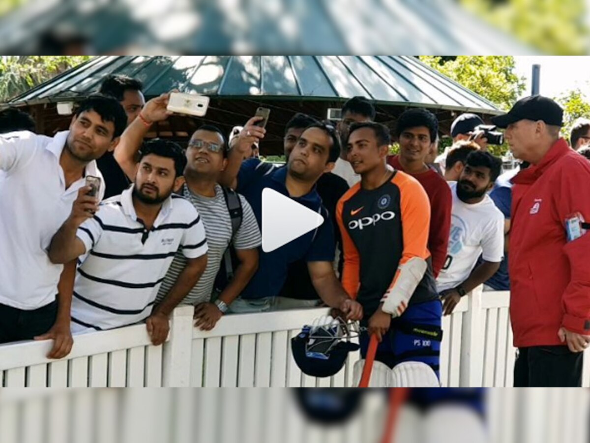 बीसीसीआई ने पृथ्वी शॉ का वीडियो टि्वटर पर शेयर किया है (PIC: Instagram/Indian Cricket Team)