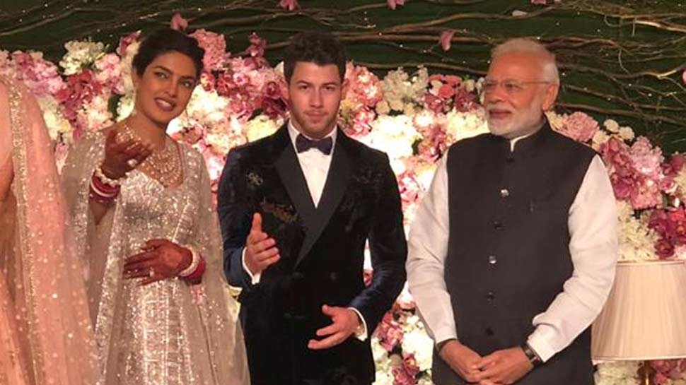 निक-प्रियंका के साथ पीएम मोदी Nick-Priyanka Wedding Reception