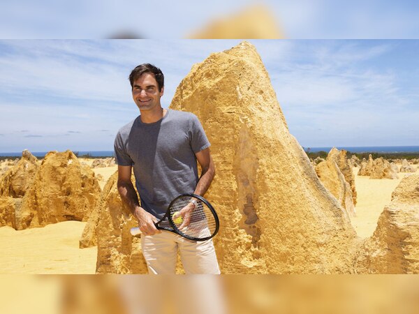 रोजर फेडरर ऑस्ट्रेलिया के नैमबंग नेशनल पार्क में फोटो सेशन के दौरान. (फोटो: PTI) 