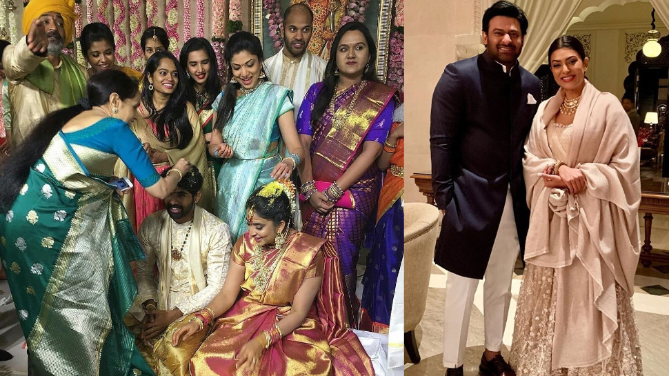 'बाहुबली' प्रभास के साथ निर्देशक राजामौली ने बेटे की शादी में लगाए ठुमके, Boyfriend के साथ दिखीं सुष्मिता 'बाहुबली' प्रभास के साथ निर्देशक राजामौली ने बेटे की शादी में लगाए ठुमके, Boyfriend के साथ दिखीं सुष्मिता