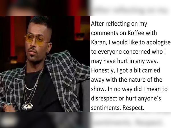 हार्दिक पांड्या ने अपनी टिप्पणियों के लिए माफी भी मांगी है. वे इस समय टीम इंडिया के साथ ऑस्ट्रेलिया में हैं. 