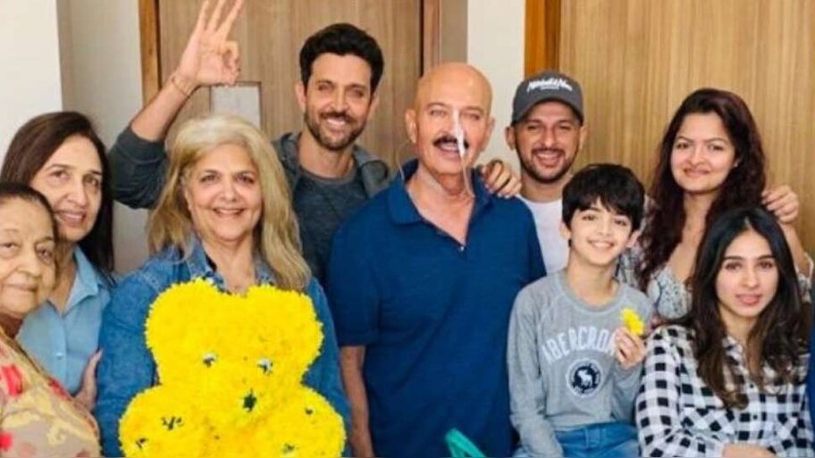 Hrithik Roshan cuts his birthday cake with ailing father Rakesh Roshan ...