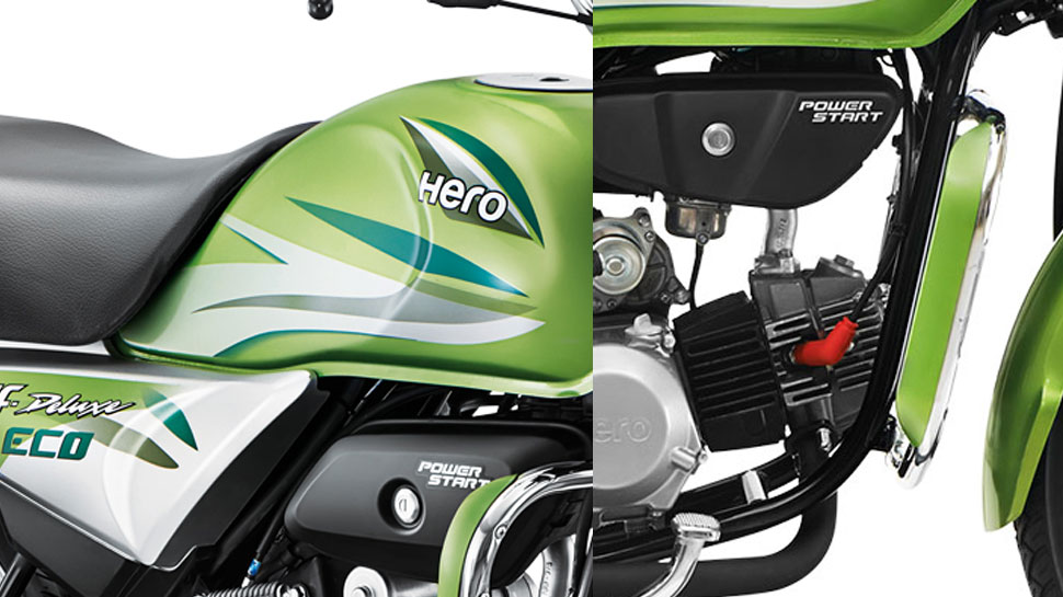 पहले से बड़े 130 एमएम के रियर ड्रम auto hero hf deluxe ibs 100cc with 130 mm rear drum