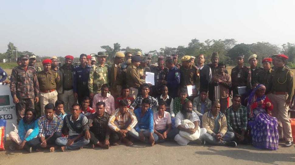 असम में बिना दस्तावेज घुसे 21 बांग्लादेशी घुसपैठियों को वापस भेजा गया