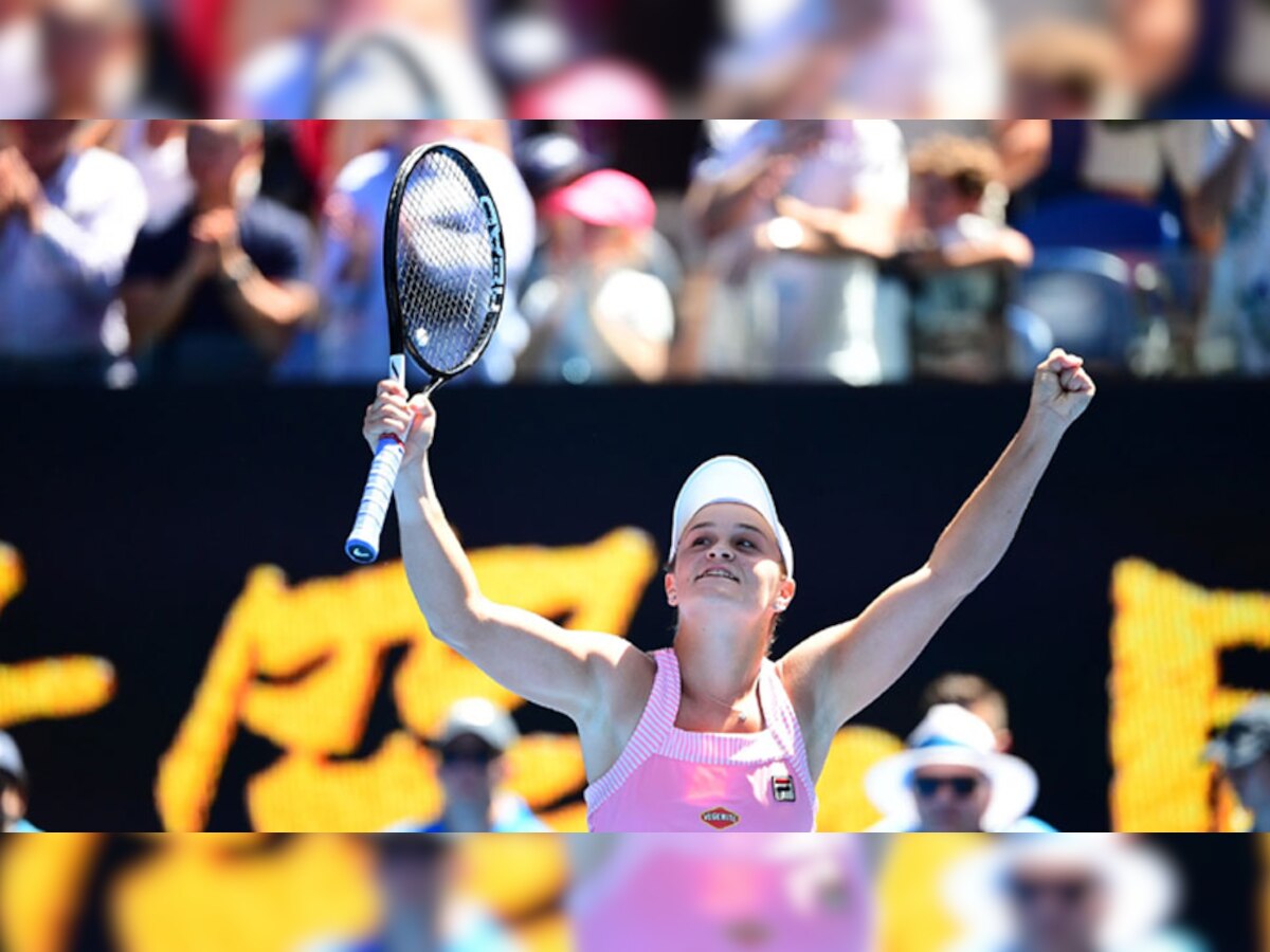 एश्ले बार्टी ने ऑस्ट्रेलियाई ओपन के चौथे दौर में मारिया शारापोवा को हराया.  (फोटो: Twitter)