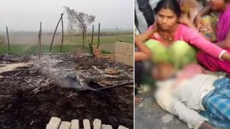 बिहार : दबंगों ने पहले गरीब की झोपड़ी जलायी, फिर कार से कुचलकर मार डाला