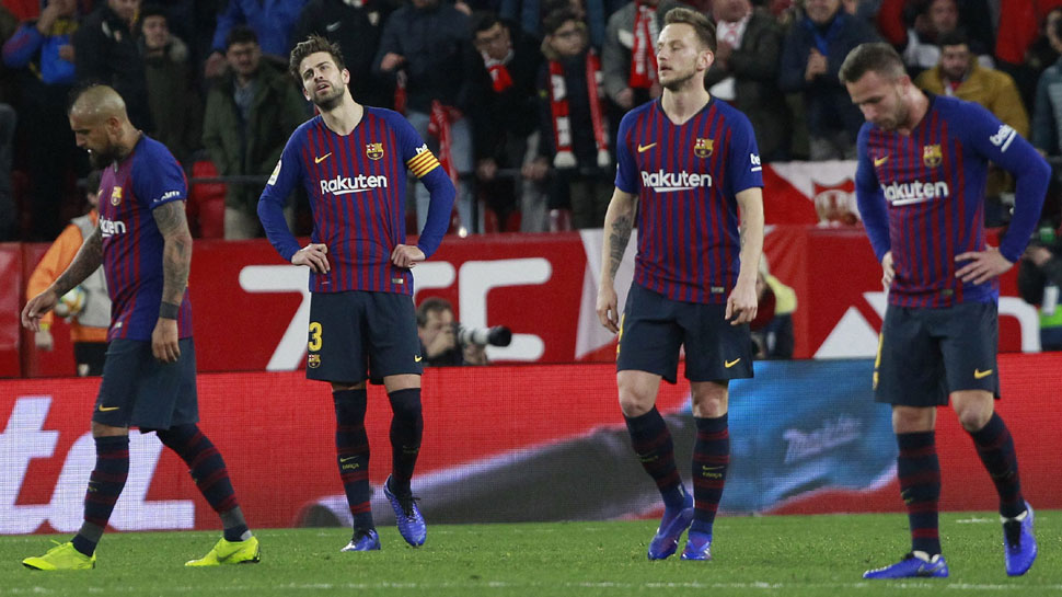 Copa del Rey: लियोनेल मेसी-लुईस सुआरेज की टीम क्वार्टर फाइनल में सेविला से हारी Copa del Rey: लियोनेल मेसी-लुईस सुआरेज की टीम क्वार्टर फाइनल में सेविला से हारी