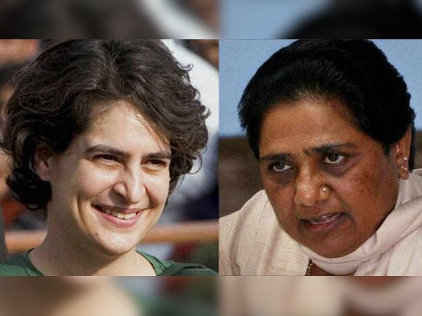 प्रियंका गांधी और मायावती की फाइल फोटो. 
