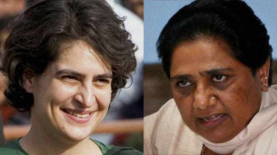 प्रियंका गांधी और मायावती की फाइल फोटो. प्रियंका गांधी और मायावती की फाइल फोटो.