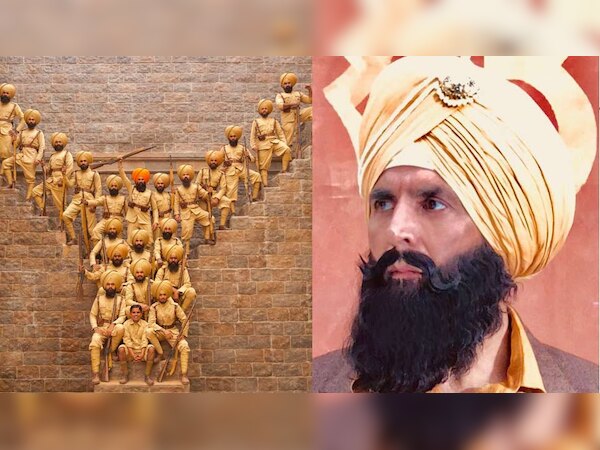 केसरी के नए पोस्टर में हैं नए तेवर, फोटो साभार: ट्विटर @akshaykumar