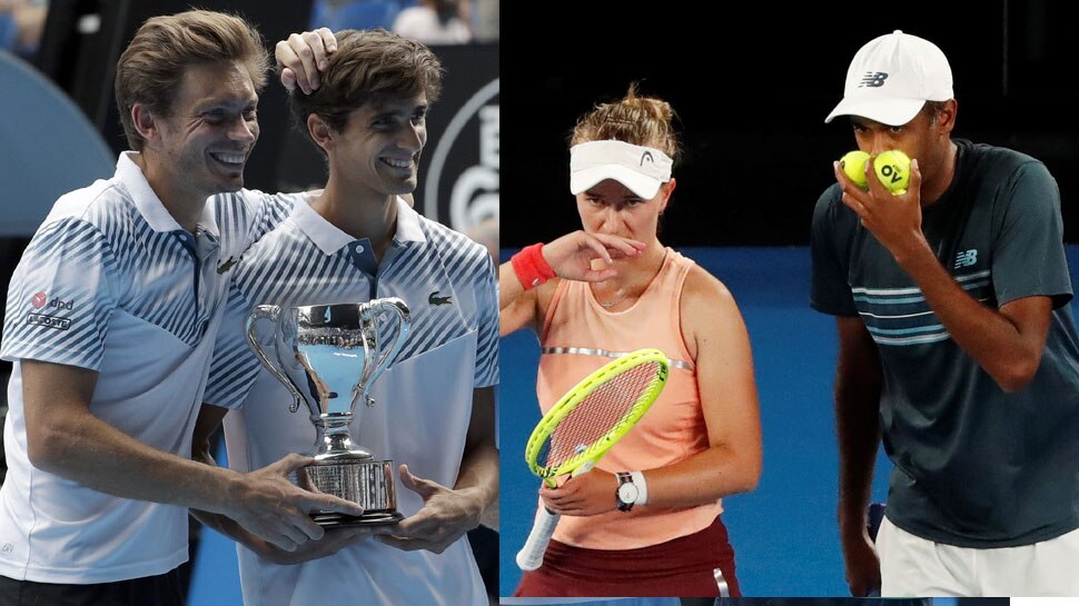 Australian Open: फ्रेंच जोड़ी ने पुरुष डबल्स, अमेरिकी जोड़ी ने मिक्स्ड डबल्स खिताब जीता